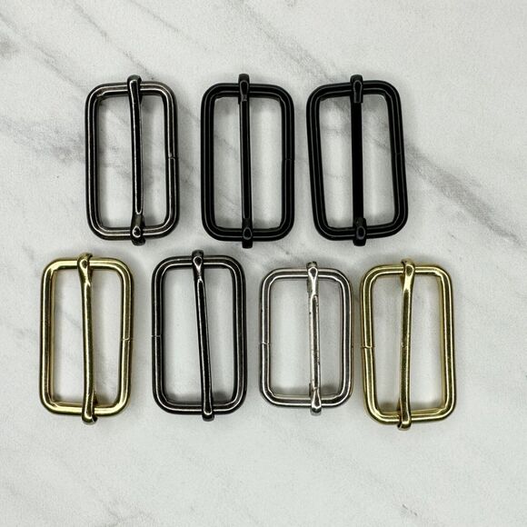 Multi Tone Slide Belt Buckle Set of 7 - Picture 1 of 12